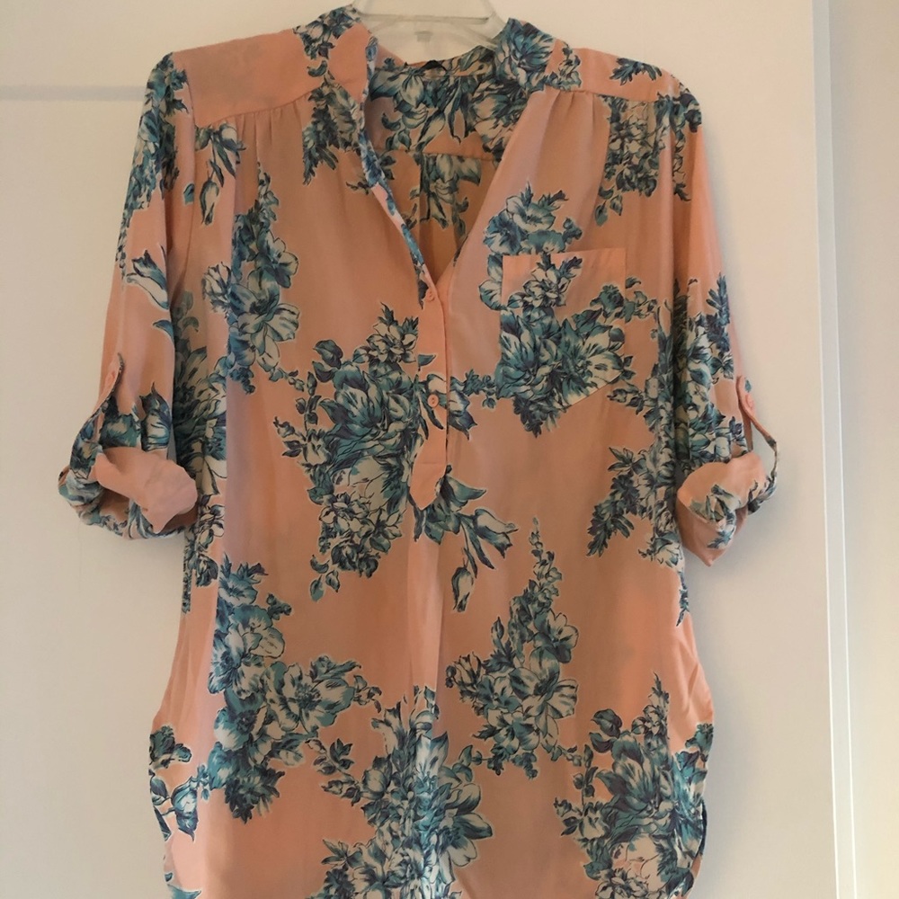 Floral Quarter-Sleeve Blouse (Modcloth)